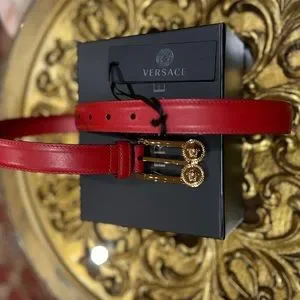 Versace | Accessories | Versace Slim Smooth Red Leather  display picture 2